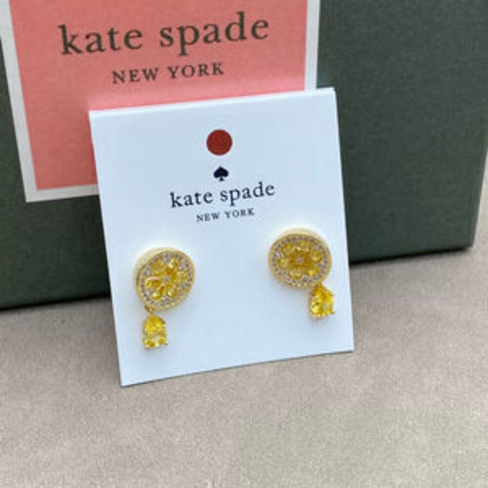 kate spade Fruit Series Lively Lemon Slice Earrings